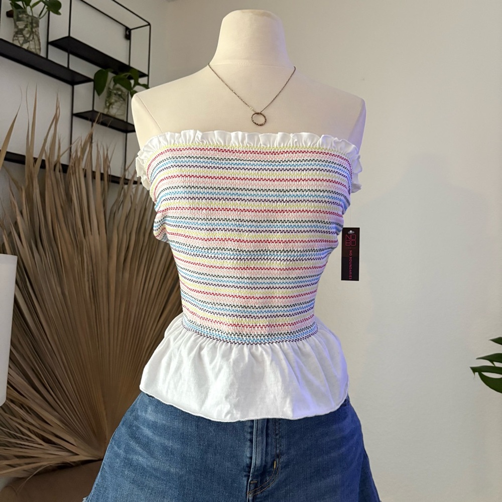 Smocked Rainbow Tube Top